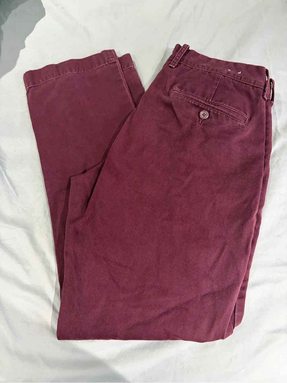 J. Crew Men's Chino Pants in Deep Burgundy